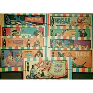 Vintage Dan Curtis Old Complete Set of 9 Giveaway Mini Comics New Old Stock